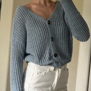 Women's Blue Knit cardigan